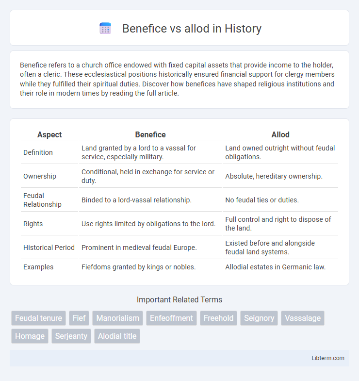 allod vs Benefice in History - What is The Difference?