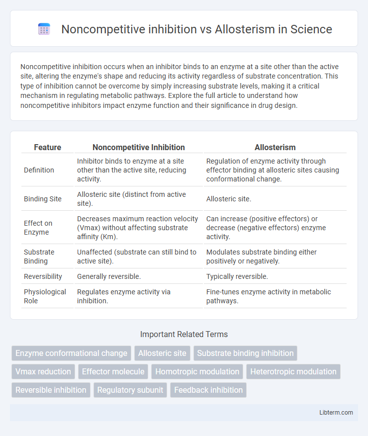Allosterism vs Noncompetitive inhibition in Science - What is The Difference?