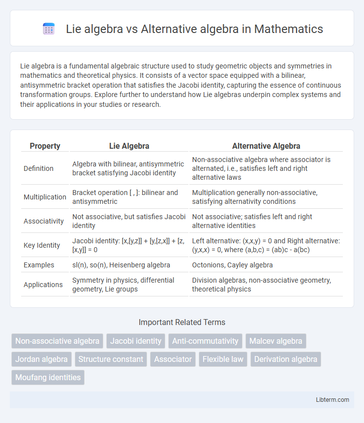 Alternative algebra vs Lie algebra in Mathematics - What is The Difference?