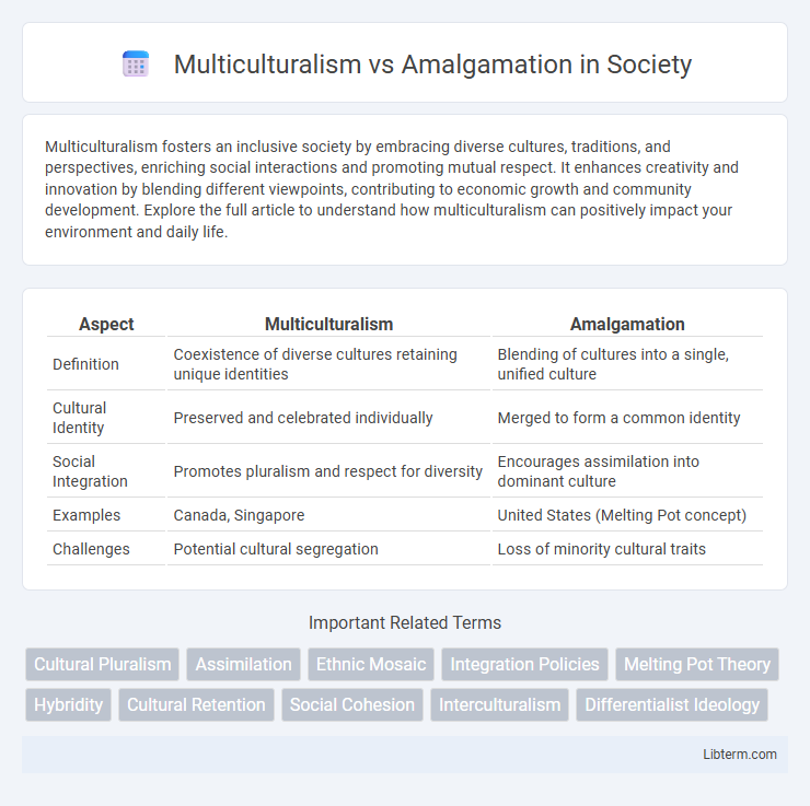 Amalgamation vs Multiculturalism in Society - What is The Difference?