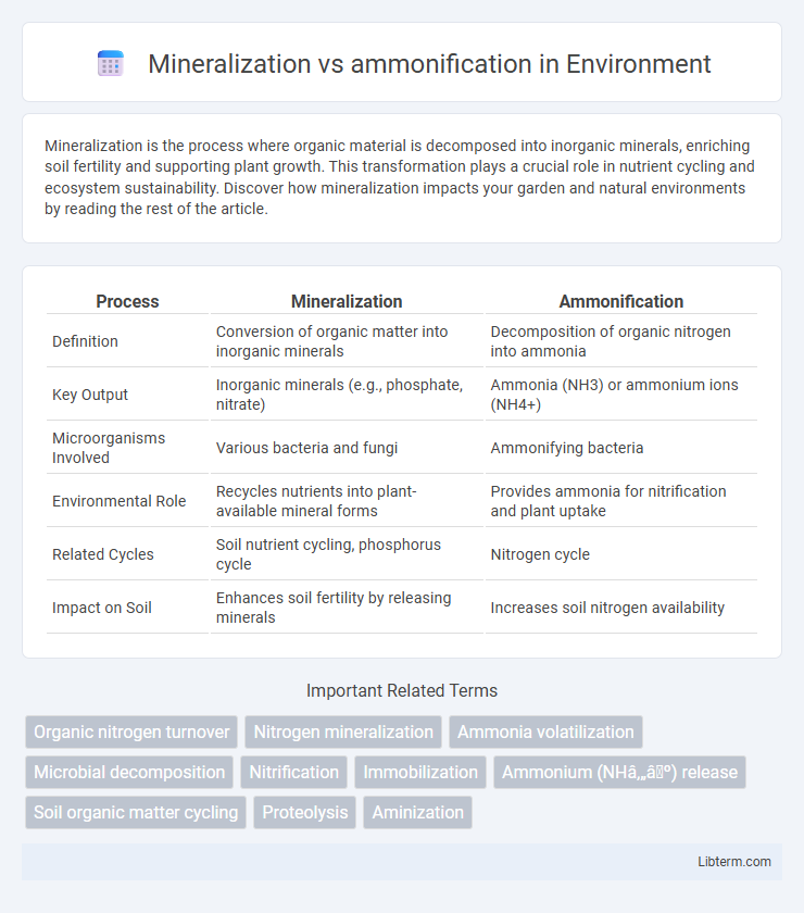 ammonification vs Mineralization in Environment - What is The Difference?
