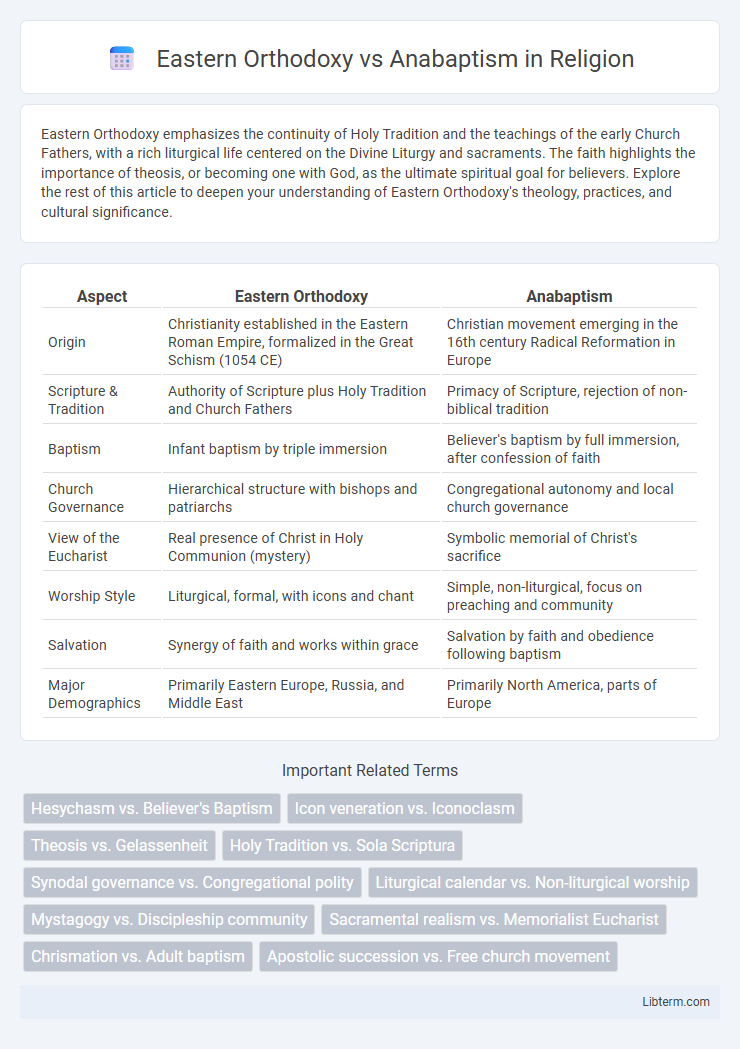 Anabaptism vs Eastern Orthodoxy in Religion - What is The Difference?