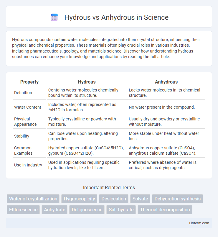Anhydrous vs Hydrous in Science - What is The Difference?