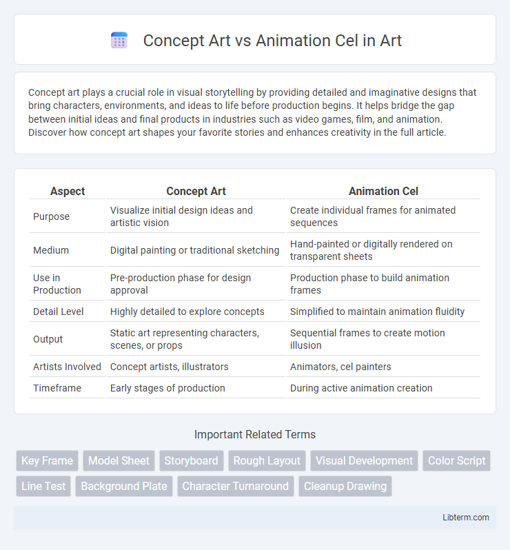 Animation Cel vs Concept Art in Art - What is The Difference?