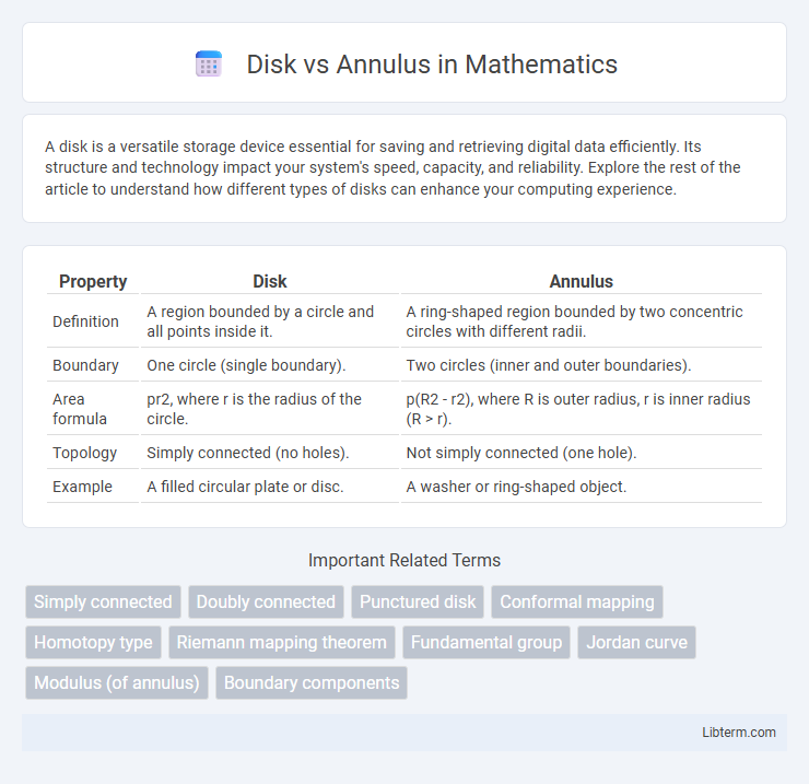 Annulus vs Disk in Mathematics - What is The Difference?