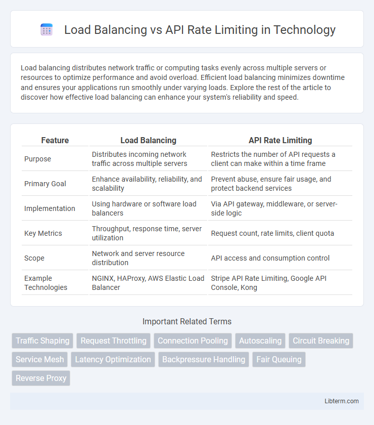 API Rate Limiting vs Load Balancing in Technology - What is The Difference?