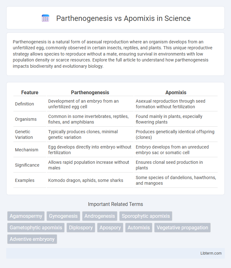 Apomixis vs Parthenogenesis in Science - What is The Difference?