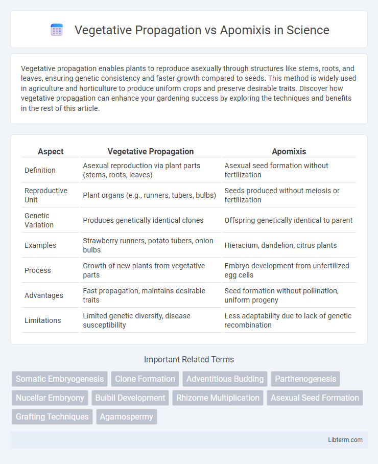 Apomixis vs Vegetative Propagation in Science - What is The Difference?