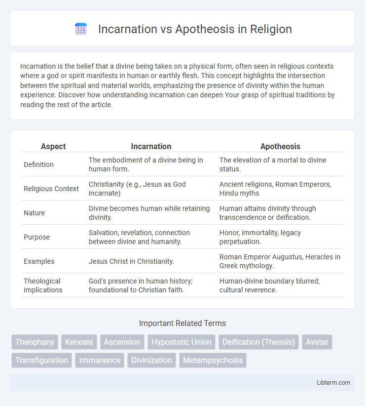 Apotheosis vs Incarnation in Religion - What is The Difference?