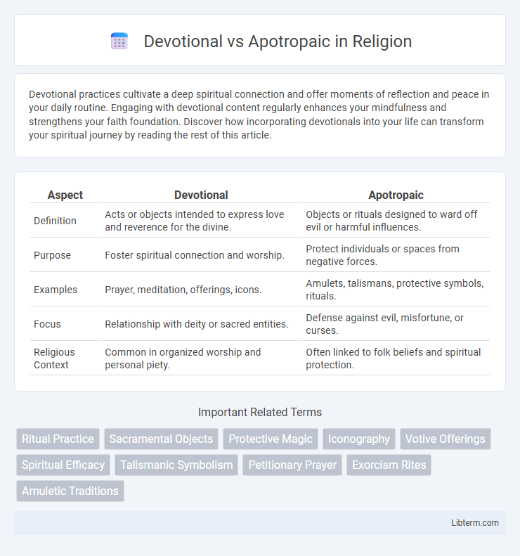 Apotropaic vs Devotional in Religion - What is The Difference?