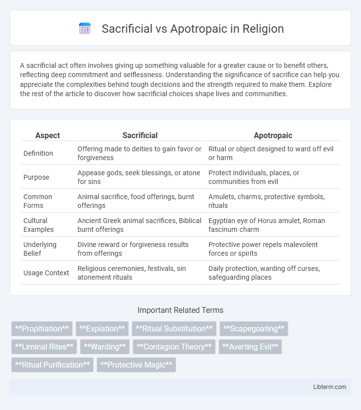 Apotropaic vs Sacrificial in Religion - What is The Difference?