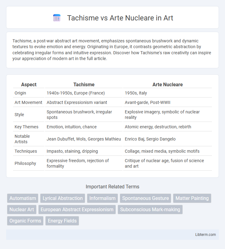 Arte Nucleare vs Tachisme in Art - What is The Difference?