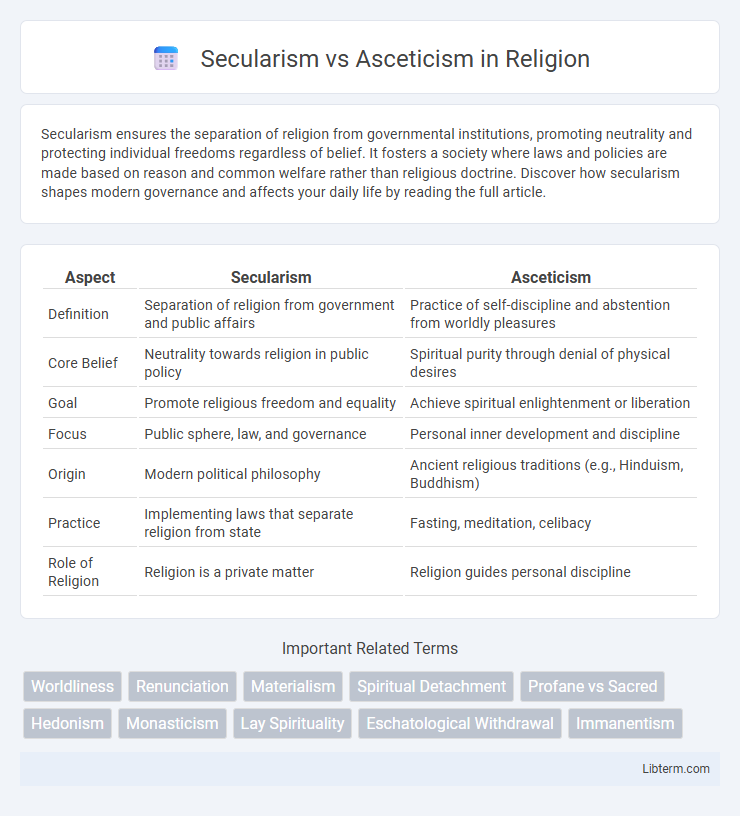 Asceticism vs Secularism in Religion - What is The Difference?