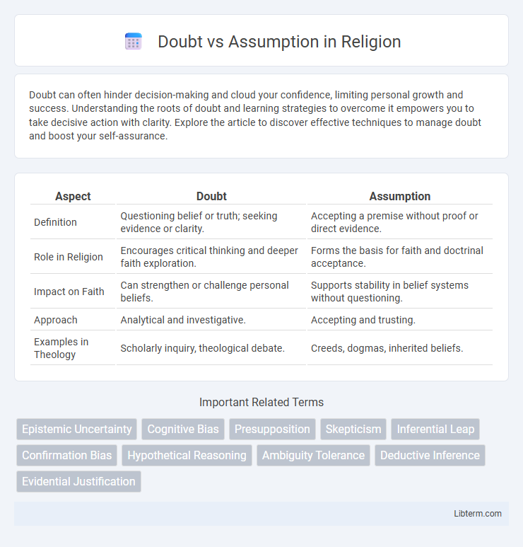 Assumption vs Doubt in Religion - What is The Difference?