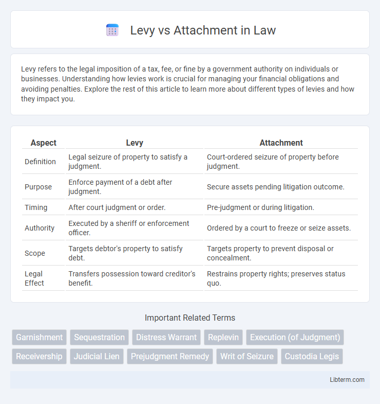 Attachment vs Levy in Law - What is The Difference?