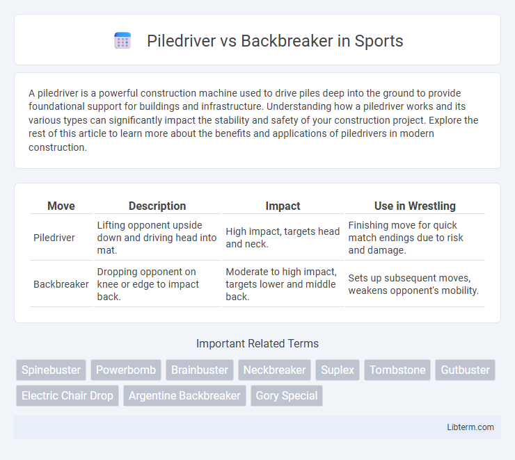 Backbreaker vs Piledriver in Sports - What is The Difference?