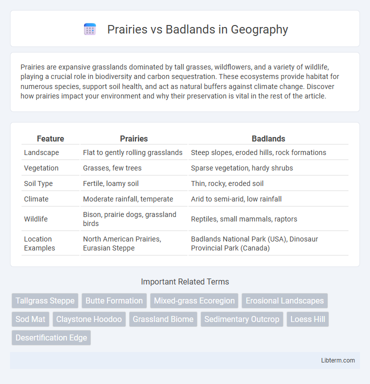 Badlands vs Prairies in Geography - What is The Difference?