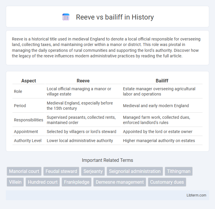 bailiff vs Reeve in History - What is The Difference?