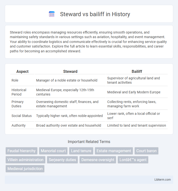bailiff vs Steward in History - What is The Difference?