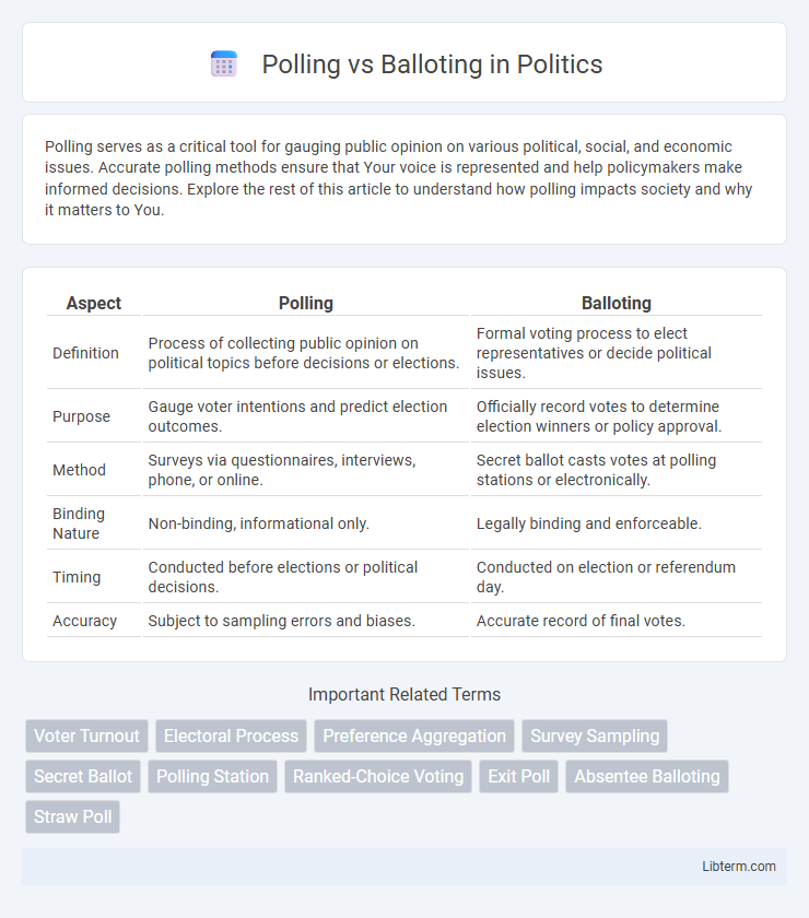Balloting vs Polling in Politics - What is The Difference?