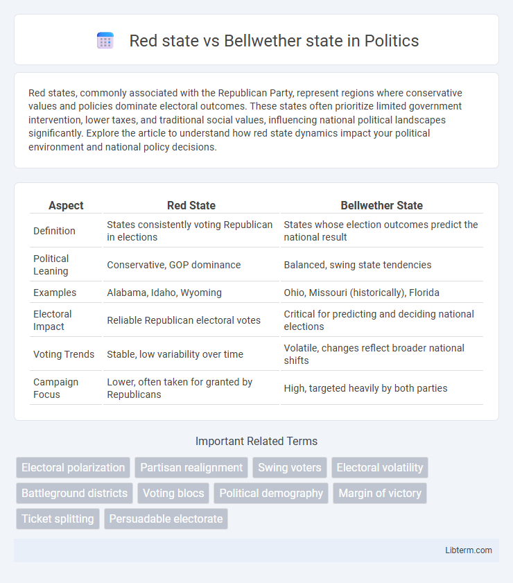 Bellwether state vs Red state in Politics - What is The Difference?