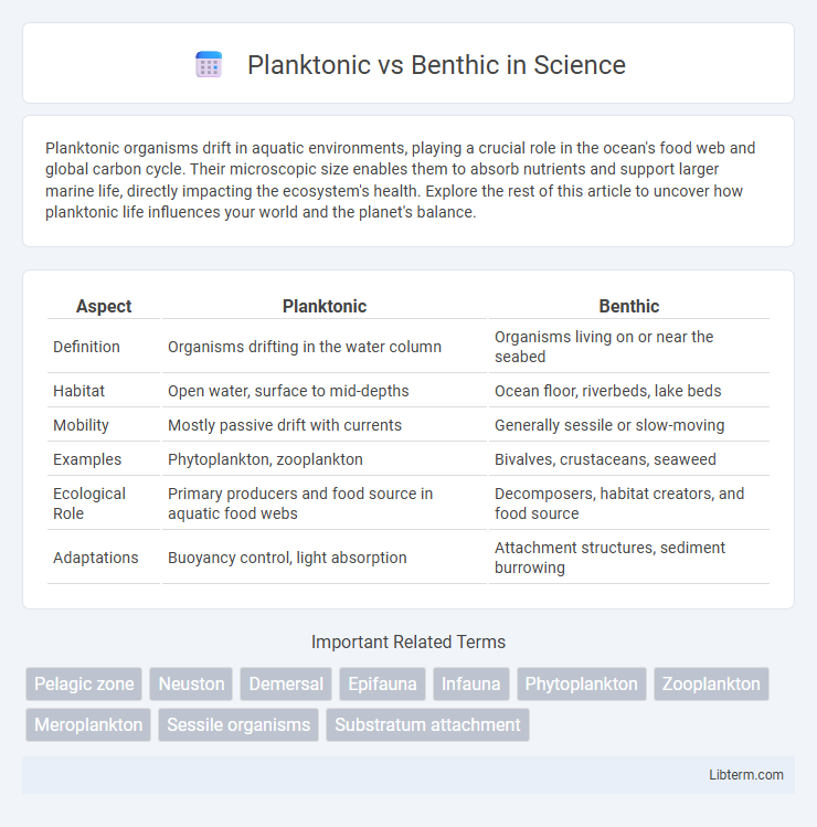 Benthic vs Planktonic in Science - What is The Difference?