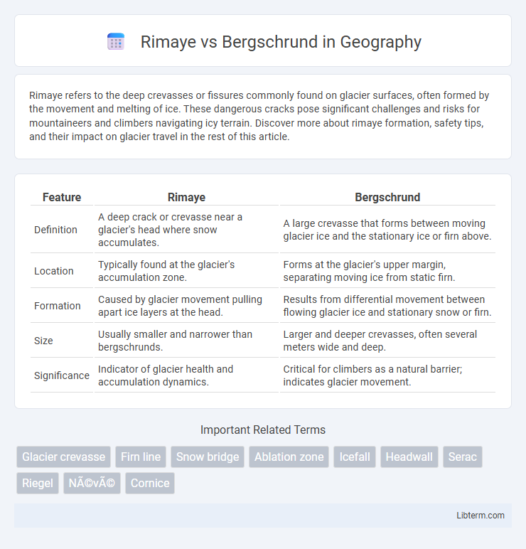 Bergschrund vs Rimaye in Geography - What is The Difference?
