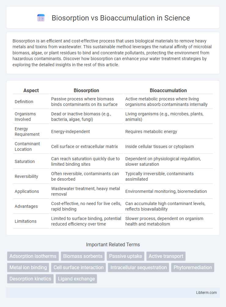 Bioaccumulation vs Biosorption in Science - What is The Difference?