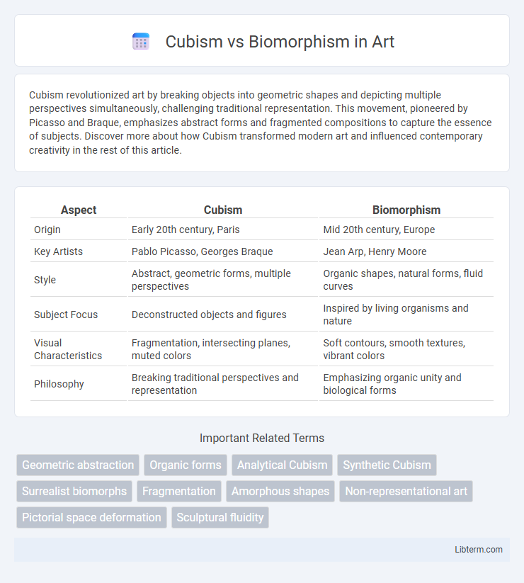Biomorphism vs Cubism in Art - What is The Difference?