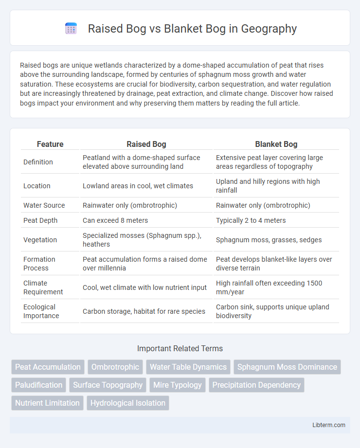 Blanket Bog vs Raised Bog in Geography - What is The Difference?