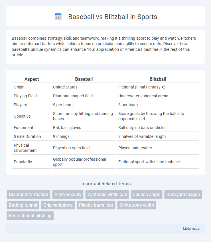 Blitzball vs Baseball in Sports - What is The Difference?