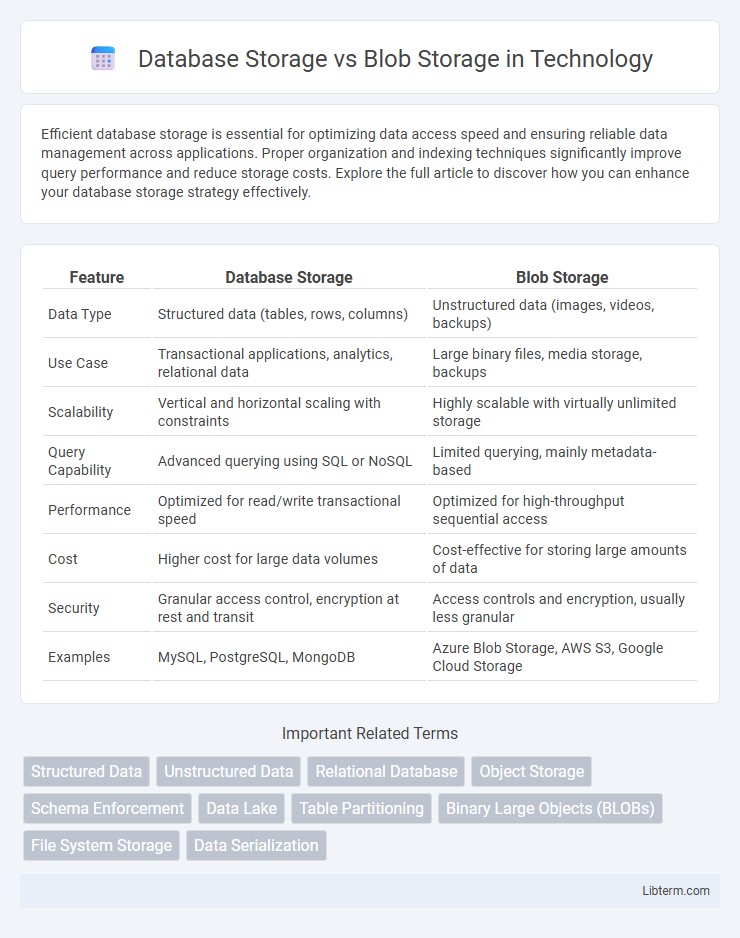Blob Storage vs Database Storage in Technology - What is The Difference?
