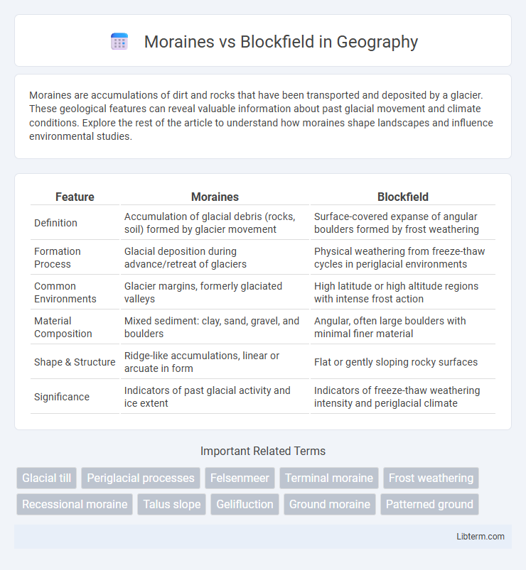 Blockfield vs Moraines in Geography - What is The Difference?