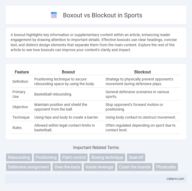 Blockout vs Boxout in Sports - What is The Difference?
