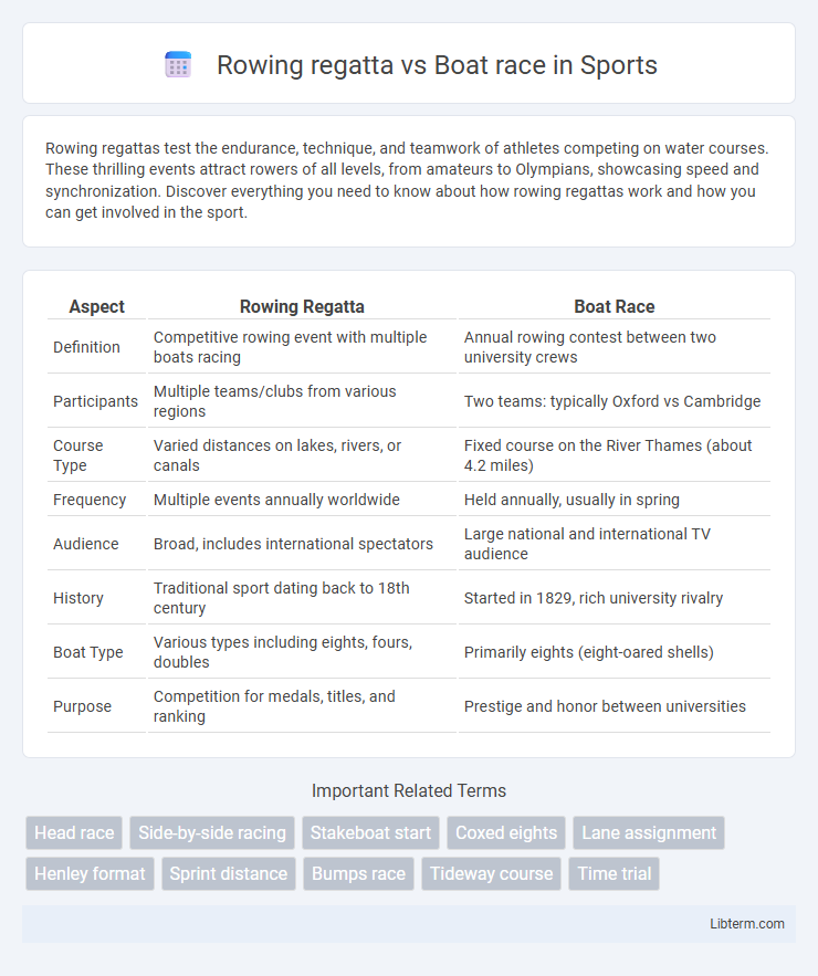 Boat race vs Rowing regatta in Sports - What is The Difference?