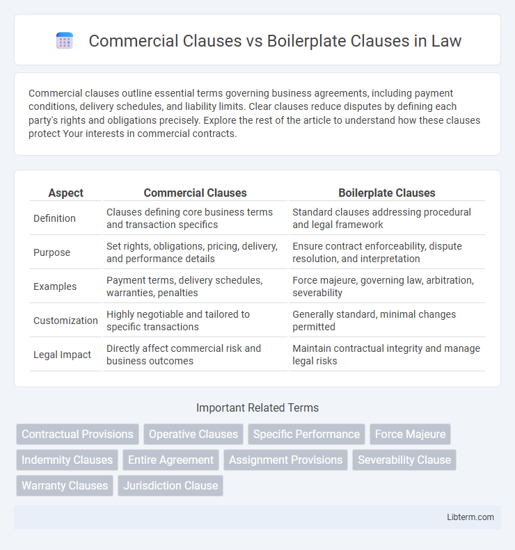 Boilerplate Clauses vs Commercial Clauses in Law - What is The Difference?