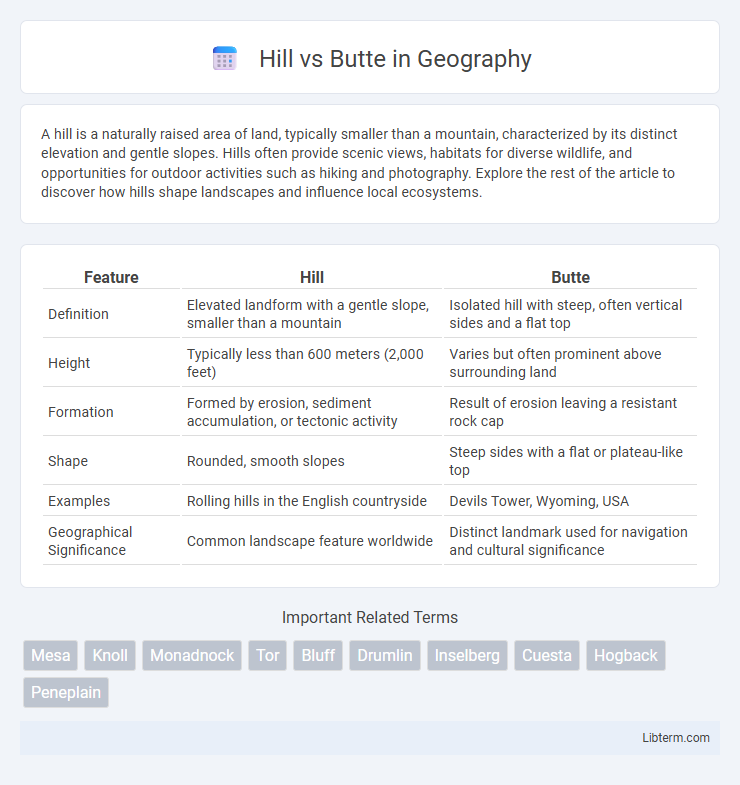 Butte vs Hill in Geography - What is The Difference?