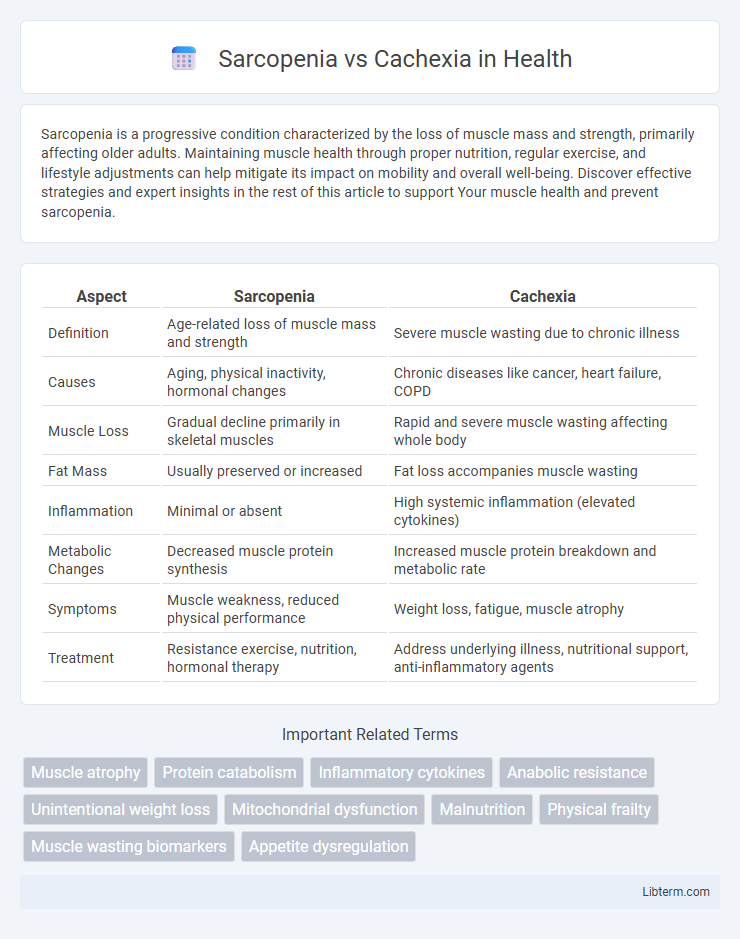 Cachexia vs Sarcopenia in Health - What is The Difference?
