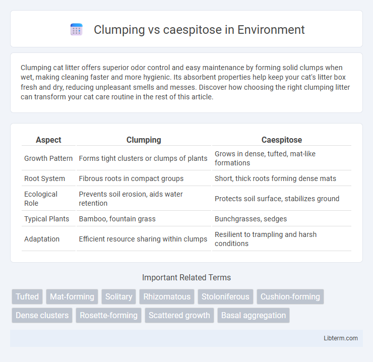 caespitose vs Clumping in Environment - What is The Difference?