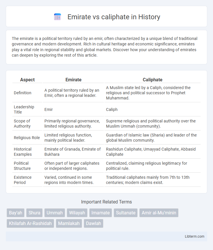 caliphate vs Emirate in History - What is The Difference?
