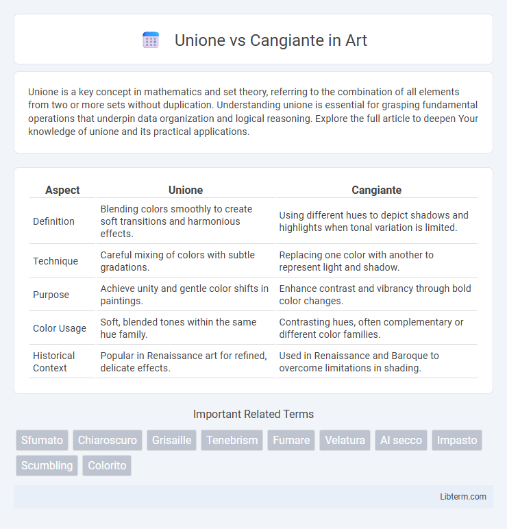 Cangiante vs Unione in Art - What is The Difference?