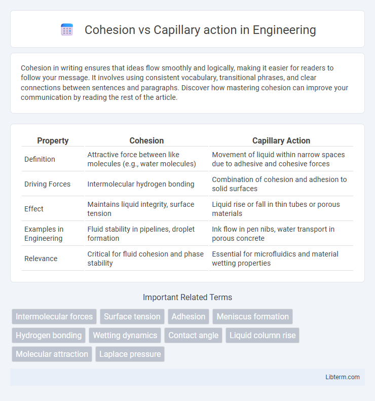 Capillary action vs Cohesion in Engineering - What is The Difference?