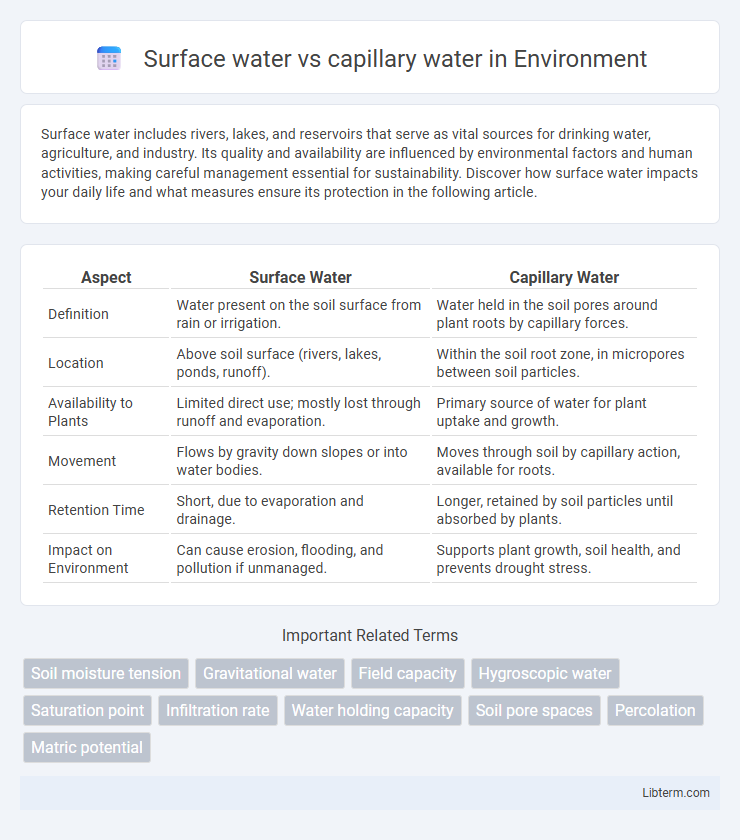capillary water vs Surface water in Environment - What is The Difference?