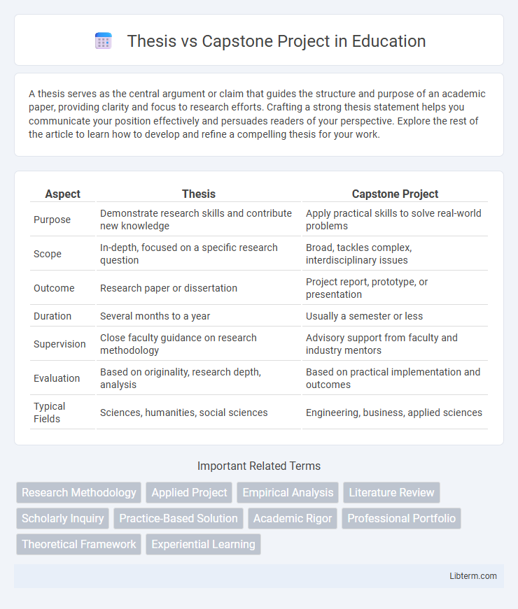 Capstone Project vs Thesis in Education - What is The Difference?