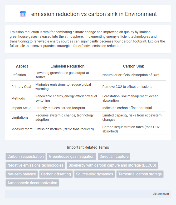 carbon sink vs emission reduction in Environment - What is The Difference?