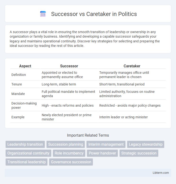 Caretaker vs Successor in Politics - What is The Difference?
