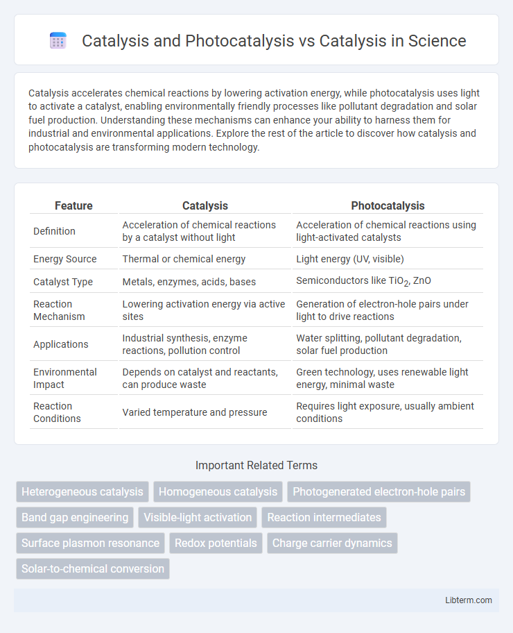 Catalysis vs Catalysis and Photocatalysis in Science - What is The Difference?