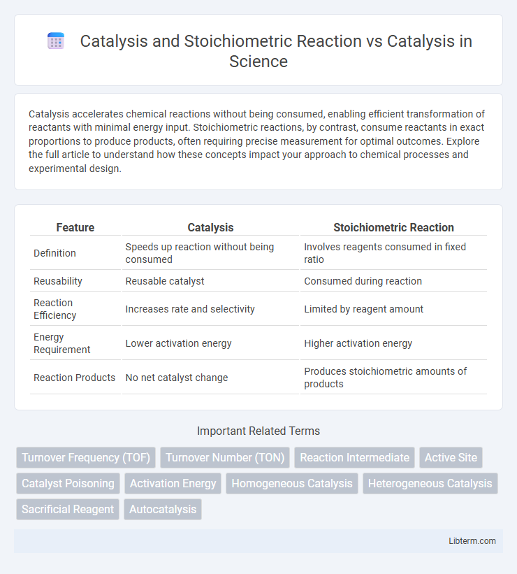 Catalysis vs Catalysis and Stoichiometric Reaction in Science - What is The Difference?