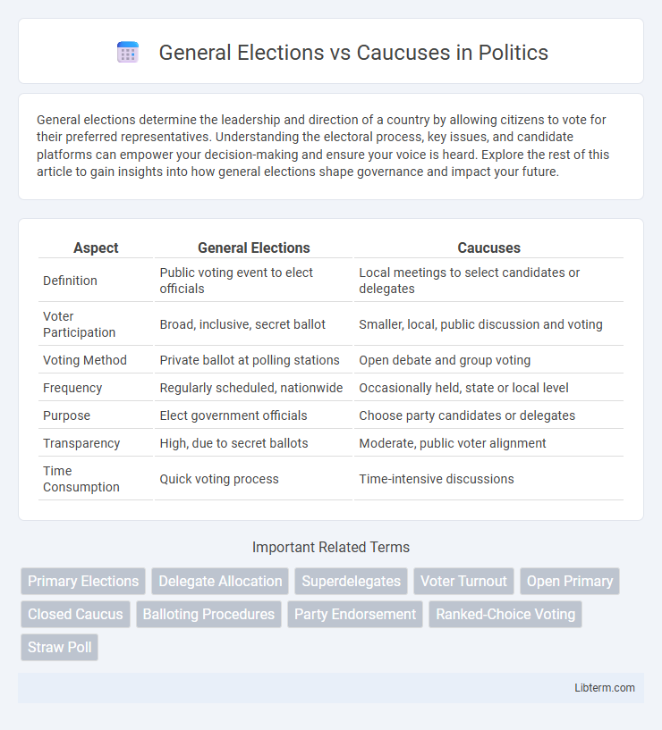 Caucuses vs General Elections in Politics - What is The Difference?