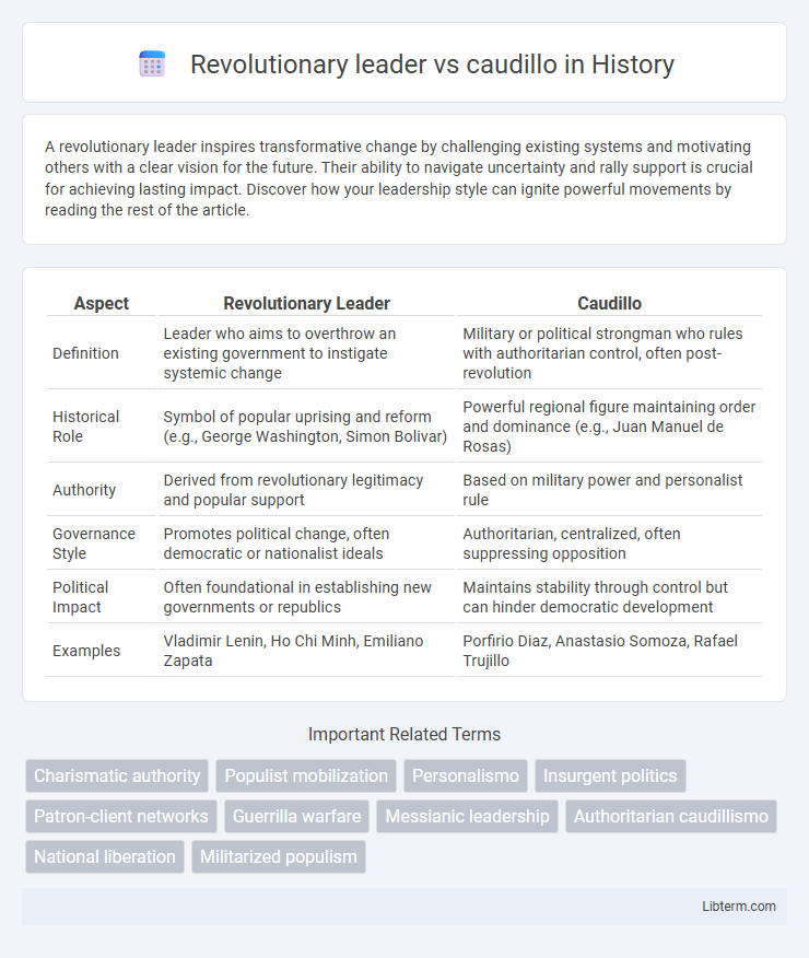 caudillo vs Revolutionary leader in History - What is The Difference?